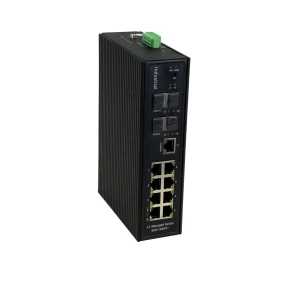 سوئیچ لایه ۳ صنعتی ۸ پورت PoE گیگ و ۴ پورت SFP
