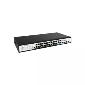 سوئیچ شبکه مدیریتی لایه دو+ poe 24 پورت گیگابیت و 4 پورت فیبرنوری