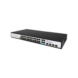 سوئیچ شبکه مدیریتی لایه دو+ poe 24 پورت گیگابیت و 4 پورت فیبرنوری